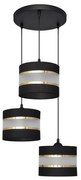 Luster na lanku HELEN 3xE27/15W/230V čierna/zlatá