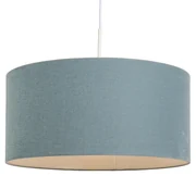 Závesné svietidlo biele s modrým tienidlom 50 cm - Combi 1