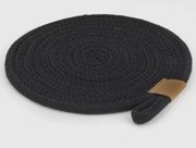 Podložka pod hrniec LifeStyle 20 cm, čierna bavlna%