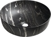 Sapho Sapho, RONDEA keramické umývadlo na dosku priemer 41cm, carnico mramor, AR445CM
