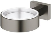 Držiak pohárov GROHE ESSENTIALS Cube bez skleničkykartáčovaný Hard Graphite 40508AL1