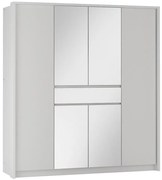 Skriňa Split 200 biely/zrkadlo