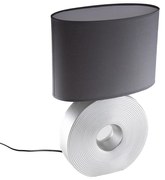 Klasická stolná lampa sivá s oceľou - Ollo