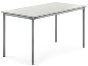 Stôl SONITUS, 1400x700x720 mm, HPL - šedá, strieborná