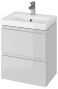 Cersanit Moduo Slim, závesná umývadlová skrinka 50cm, šedá lesklá, S929-005