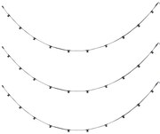 Prepojiteľné čierne girlandové osvetlenie so zástrčkou 14 m 30 svetiel IP44 - Lubber