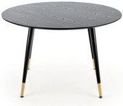 Stôl Embos 120 Mdf/Oceľ – Čierna/Zlatá