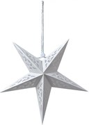 Biela závesná vianočná papierová hviezda S - 30*10*30 cm