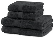 Tmavosivé froté bavlnené uteráky a osušky v súprave 4 ks Marina – Restilo