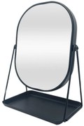 kozmetické zrkadlo oválne čierne MSN001B