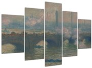Obraz - Claude Monet, Waterloo Bridge, Gray Day, reprodukcia (150x105 cm)
