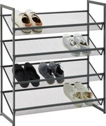 XXXLutz REGÁL NA TOPÁNKY, čierna, 72/80/30 cm Xora - Skrine, regály & police na topánky - 000537002303