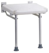 Sprchové sedadlo 40x43 cm strieborné/biele