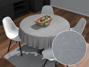 Biante Teflónový okrúhly obrus TF-086 Ornamenty na sivom Ø 40 cm