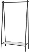 Stojan na šaty s oceľovou konštrukciou, matná čierna