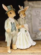 Dekorácia elegatný králičie pár - 17*8*21 cm