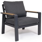 Hliníkové kreslo EMOT antracit s tmavou poduškou