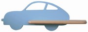 LED Detské nástenné svietidlo s poličkou CAR LED/5W/230V modrá/drevo