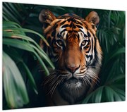 Obraz - Portrét tigra v džungli (70x50 cm)