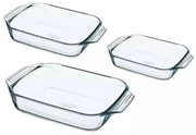 Pyrex Súprava sklenených pekáčov 3 ks, 1,4 l + 3 l + 4 l