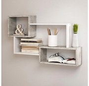Nástenná polica TRIO 54x87 cm šedá/biela