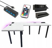 Písací Stôl Roh. Top Biely 180x120x3,6 Model 3