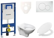 Cenovo zvýhodnený závesný WC set Geberit do ľahkých stien / predstenová montáž + WC Ceramia S-Line Pro 111.300.00.5NR1