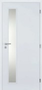 Doornite CPL Interiérové dvere TIKA1 sklo, 80 P, 846 × 1 983 mm, CPL laminát, pravé, biele, presklené