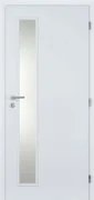 Doornite CPL Interiérové dvere TIKA1 sklo, 80 P, 846 × 1 983 mm, CPL laminát, pravé, biele, presklené