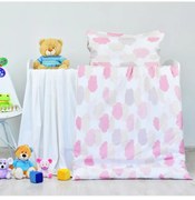 Obliečky detské bavlnené Obláčiky ružové EMI, Detský set 90x130 + 45x65