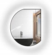 Nepravidelné zrkadlo Odetta v ráme Mdf s Led podsvietením 144x190