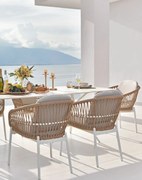 Záhradná zostava Malta: stôl 240 cm a 8 stoličiek z technoratanu