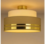 Stropné svietidlo TAMI 1xE27/60W/230V pr. 40 cm béžová/hnedá/zlatá