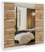 Šatníková skriňa SERENITY 200 cm dub wotan mat ME SERENITY SZP5/0/W/DW/0/HIAL