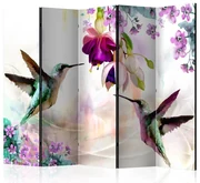 Artgeist Paraván - Hummingbirds and Flowers II [Room Dividers]