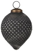 Granitová antik sklenená vianočná ozdoba šiška Noirre - Ø 8*10 cm