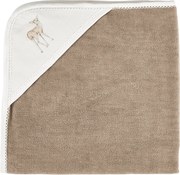 Novorodenecká osuška s kapucňou čokoládová 80x80cm