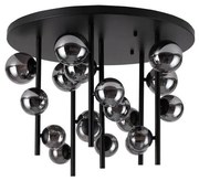 Ideal Lux - LED Luster na tyči PERLAGE 18xG9/3W/230V pr. 70 cm čierna/dymová