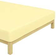 Jersey prestieradlo na jednolôžko - 90 x 200 cm - vanilkové