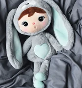 Metoo bábika Zajko grey/mint 46 cm