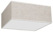 Stropné svietidlo Lino Square, 1x ľanové tienidlo, (biele plexisklo), (40cm)