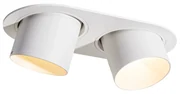Okrúhle zapustené bodové svetlo biele GU10 70 mm výkyvné 2-svetlo - Installa