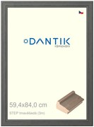 DANTIK rám na obraz 59,4x84 | STEP tmavěšedá (Plexi Čiré)