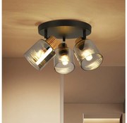 Brilagi - Bodové svietidlo HYGGE 3xE14/15W/230V čierna/dymová