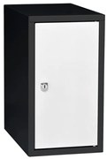 Odkladacia skrinka CUBE, čierna/biela, 450x250x400 mm
