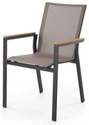 Záhradná stolička Warren, sivá / čierna