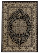 Koberec Kashmir Ornament, čierny / béžový