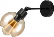 BERGE Sklenená LED nástenná lampa 1xE27 - jantárová farba