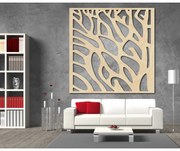 Vyrezávaný obraz na stenu z drevenej preglejky  I 3D HODINY PR0275 HEU+