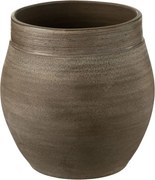 Hnedý antik keramický obal na kvetináč Gio Refuge - Ø 25*25 cm